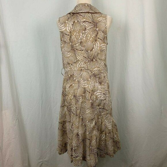 Mlle Gabrielle Collared Shirt Dress L Brown Tan - Picture 5 of 7